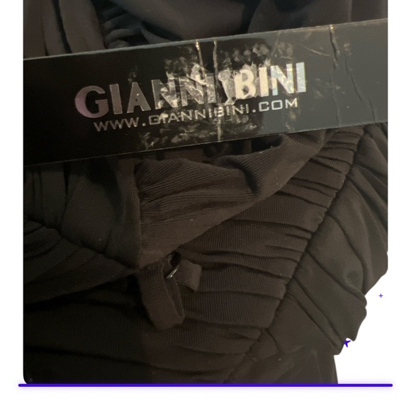 Gianni Bini Black Formal Gown Crisscross Straps Maxi Dress XS NWT - Picture 6 of 8